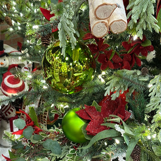 Lime Green Shiny Ball Ornament, 8"