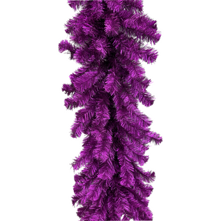 Purple Tinsel Garland, 9'