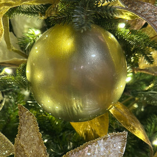 Rose Gold Candy Apple Ball Ornament, 4"