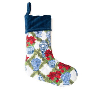 Poinsettia Quilted Stocking