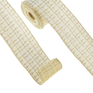 Tweed Wired Ribbon, 4" X 10YD