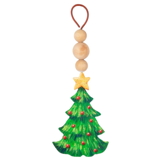 Wood Bead Holiday Ornament