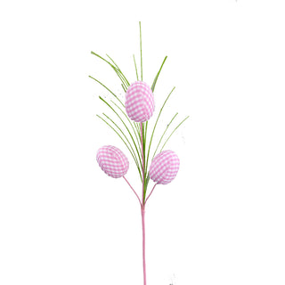 Pink Gingham Egg Pick