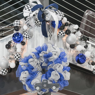 Blue Candy Apple Ball Ornament, 8"