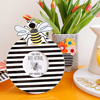 Black Medium Stripe Round Frame by Happy Everything!