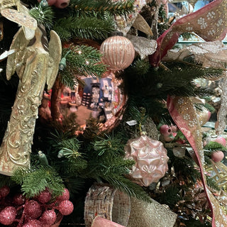 Dusty Rose Shiny Ball Ornament, 8"