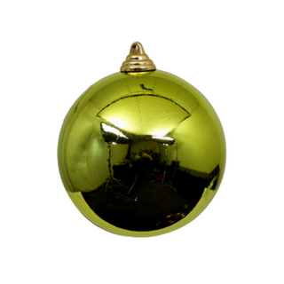 Lime Green Shiny Ball Ornament, 8"