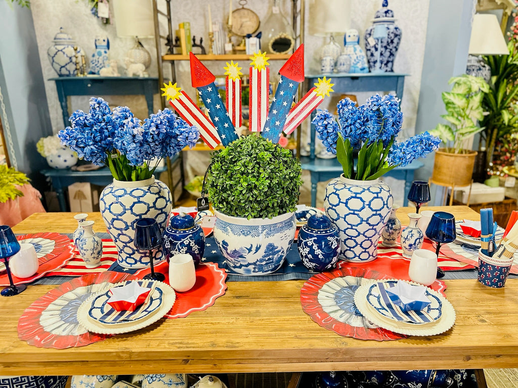Chinoiserie Patriotic Tablescape