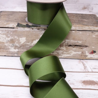 Moss Double Faced Swiss Satin Ribbon, 1” X 27YD