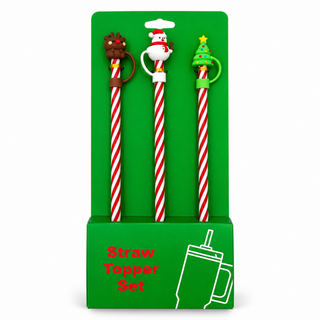 Straws with Silicone Novelty Caps