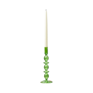 Hand-Blown Glass Candlestick