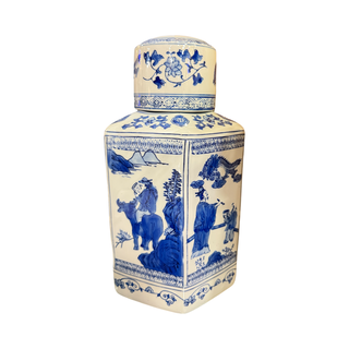 Blue and White Canton Jar