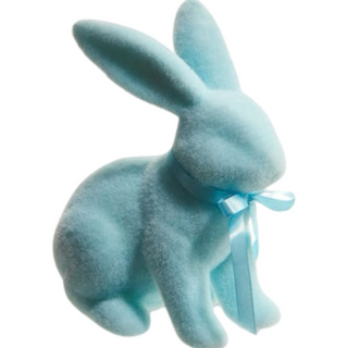 Pastel Blue Flocked Bunny