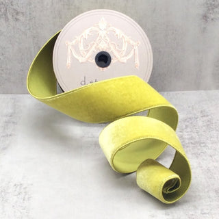 Lush Velvet Leaf Dupion Back Ribbon 2.5“ x 10YD