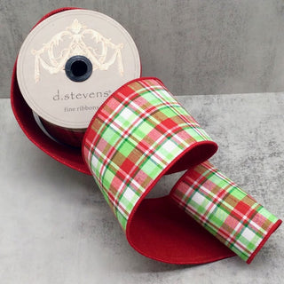 Jackson Plaid Dupion Ribbon, 4" X 10YD