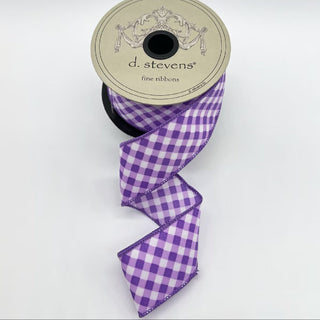 Purple Poplin Criss Cross Ribbon, 1.5“ x 10YD