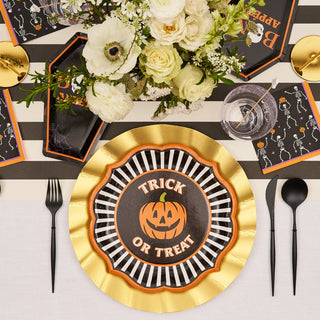 Haunted Halloween Paper Dinner Plates