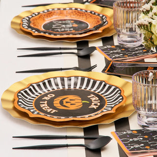 Haunted Halloween Paper Dinner Plates