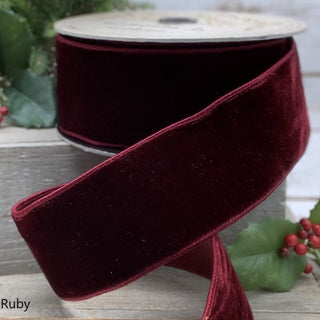 Deep Ruby Lush Velvet Ribbon, 1" X 10YD