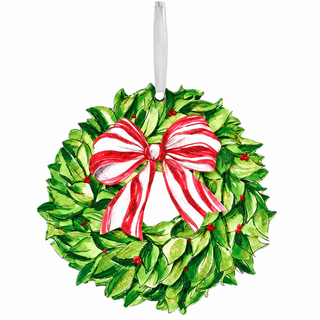Beck’s Traditional Tidings PVC Wreath Ornaments, S/3