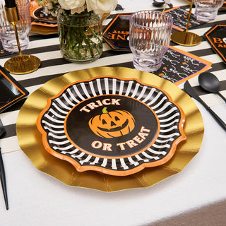 Haunted Halloween Paper Dinner Plates