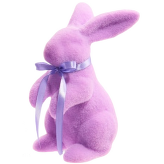 Pastel Purple Flocked Bunny