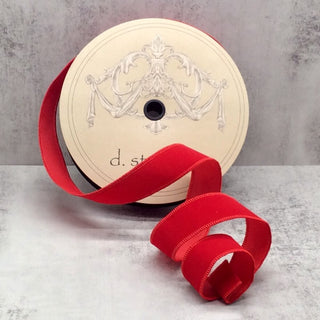 Red Weather Resistant Velvet Ribbon, 1.5" X 50YD