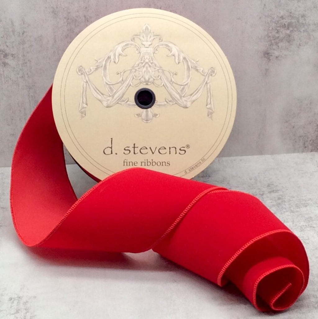 Red Weather Resistant Velvet Ribbon, 4