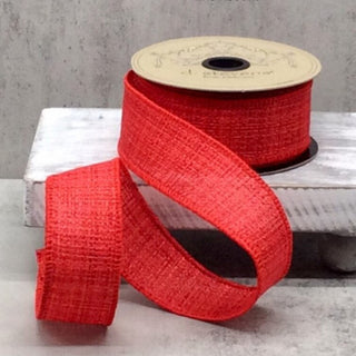 Red Lined Moorland Ribbon, 1.5" x 10YD