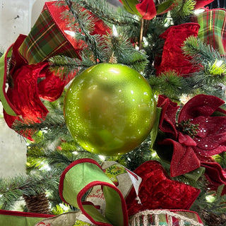 Lime Green Candy Apple Ball Ornament, 8"