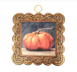 Mini Gallery Scallop Gilded Orange Pumpkin