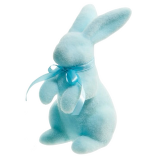 Pastel Blue Flocked Bunny