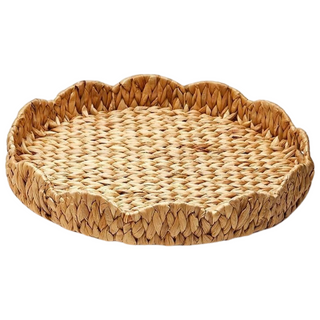 Scalloped Edge Round Tray