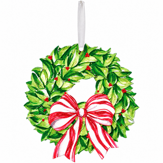 Beck’s Traditional Tidings PVC Wreath Ornaments, S/3