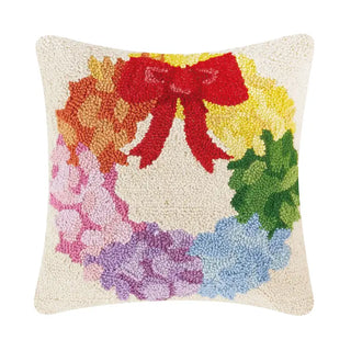 Rainbow Wreath Pillow