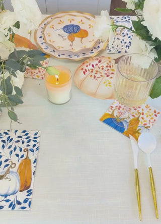 Harvest Blues Pumpkin Salad Plate