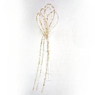 36" Iridescent Gold Sequin Loop Spray