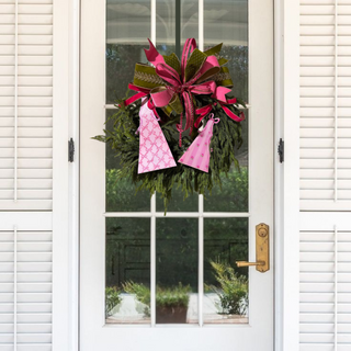 Pretty in Pink Pine Wreath
