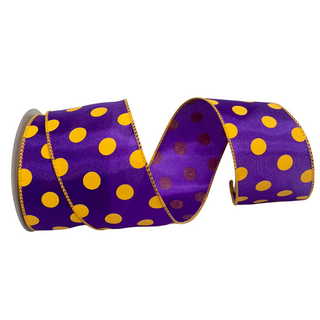 Purple Rally Dots Ribbon, 2.5" X 10YD