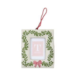 Holiday Memories Embroidered Photo Frame Ornament