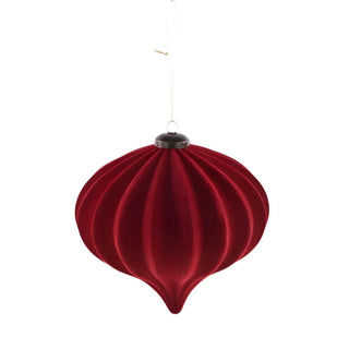 Velvet Onion Ornament, Burgundy