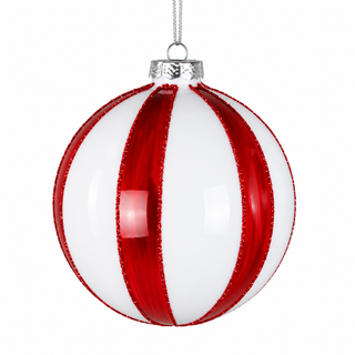 Glass Stripe Ball Ornament