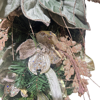 Twinkle and Pine Glittered Teardrop