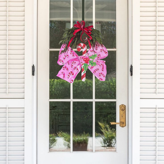 Candy Cane Bow Wreath