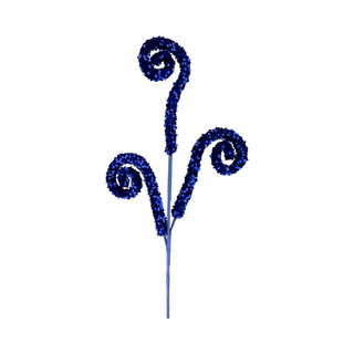 Blue Sequin Curly Spray