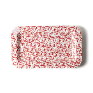 Red Small Dot Mini Entertaining Rectangle Platter by Coton Colors