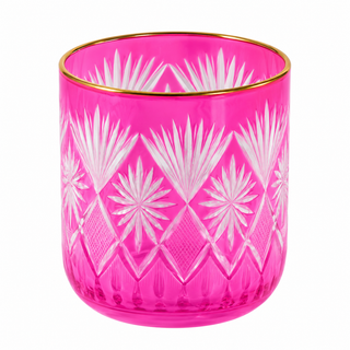 Fetched Etched Cut Glass Sipper