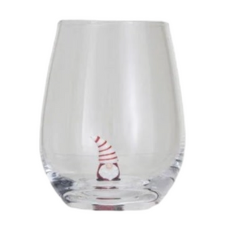 Stemless Holiday Wine Glass