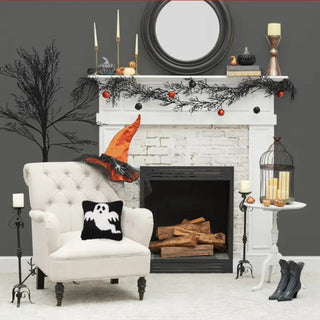 Halloween Scary Ghost Mini Throw Pillow