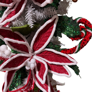 Sweet & Snowy Gingerbread Poinsettia Teardrop